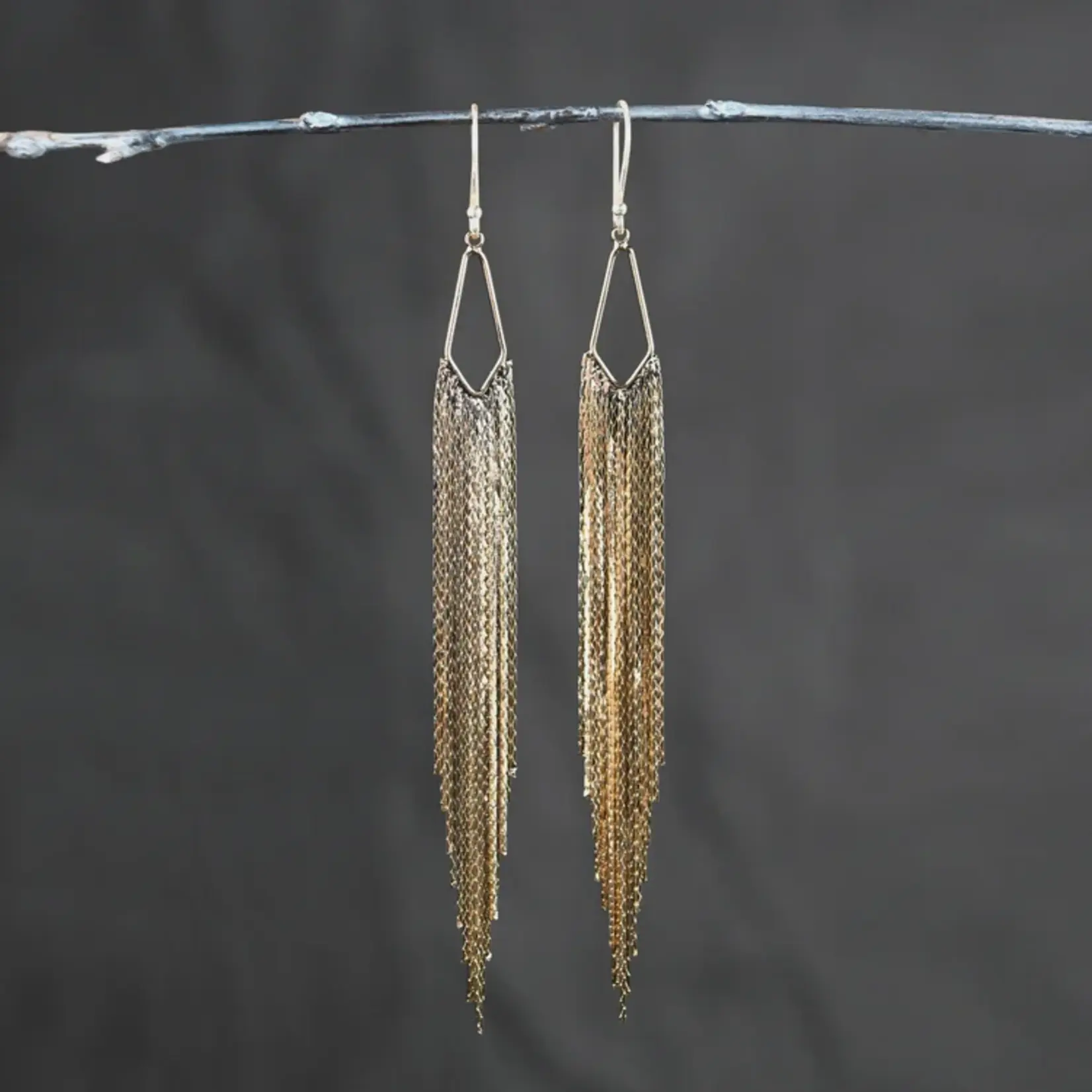 KBD Studio Super Dramatic Golden Mermaid Shimmer Earrings