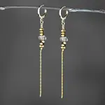 KBD Studio Golden Huggie w/Herkimer Diamond Earring