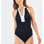 Mary Square Collins Tankini Swimsuit Black