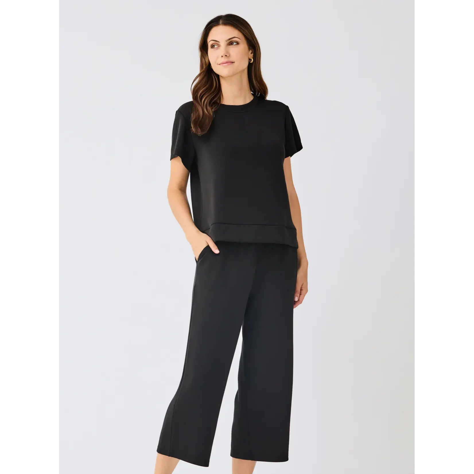 Mary Square Sabrina Black Pant