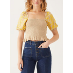 Mersea Summer Smocked Top Tan