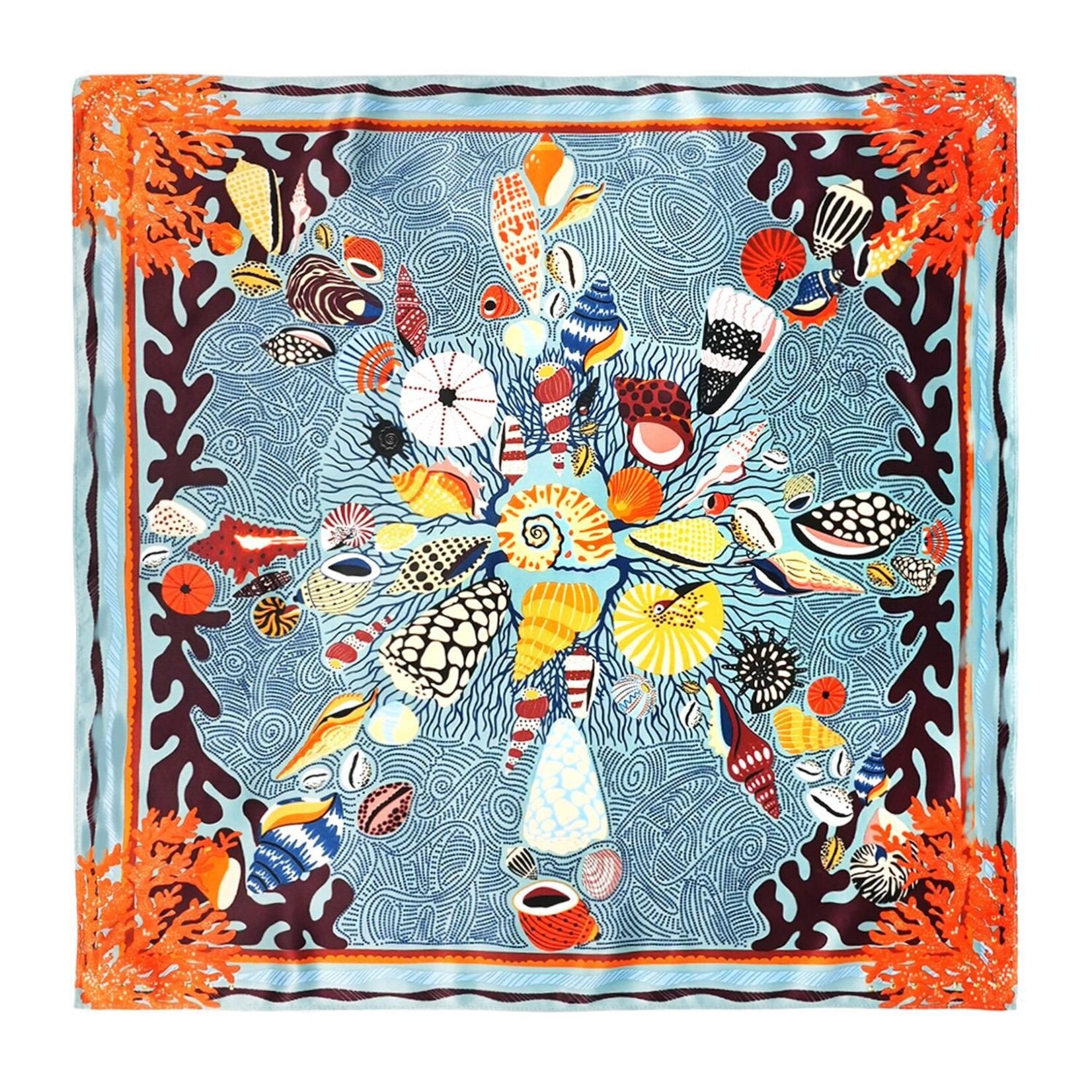 Two's Company Coral Blue Mini Scarf