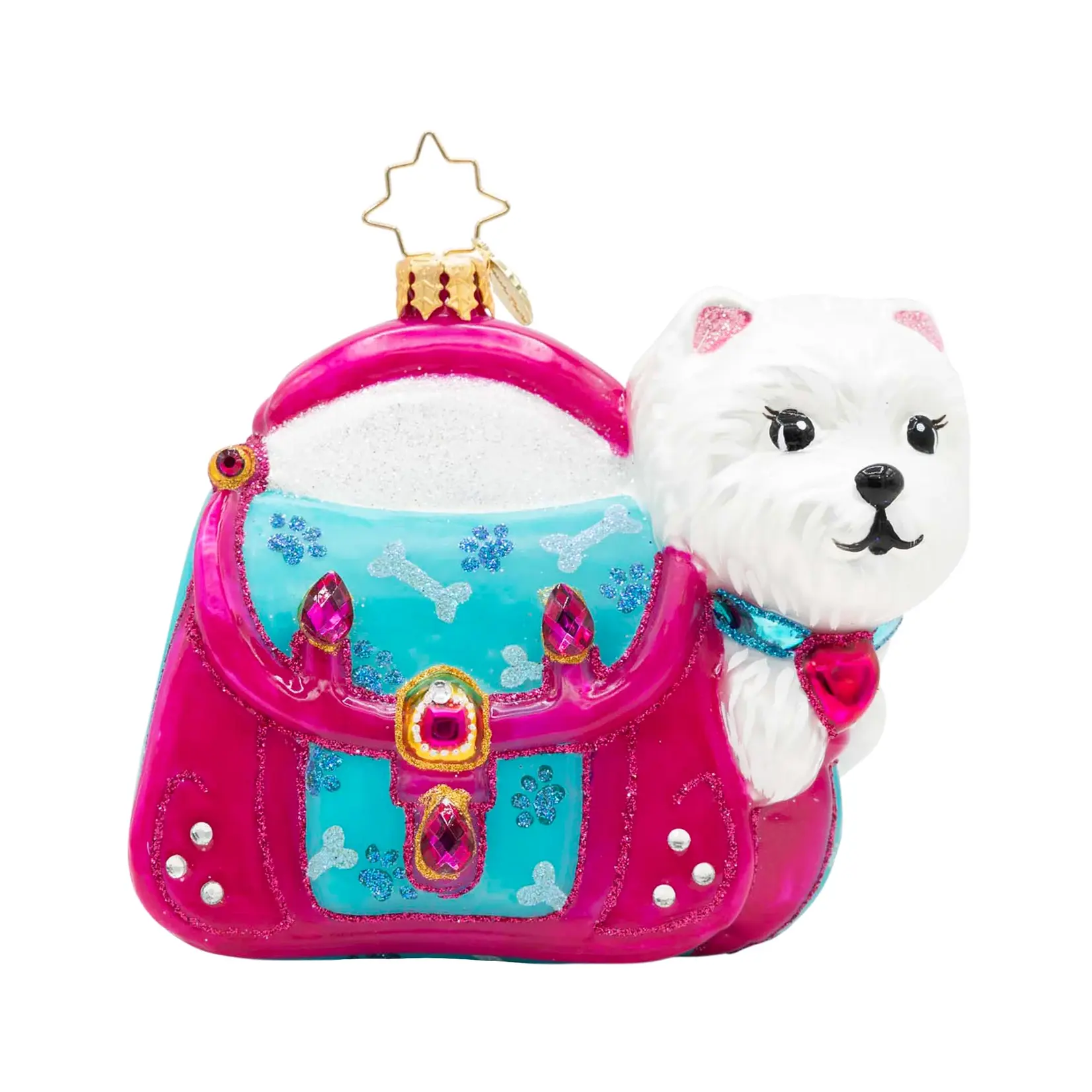 Christopher Radko Puppy Parcel