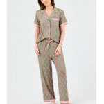 Mary Square Charlotte Petal Sketch Olive Pant Set