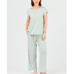 Mary Square Melody Green Stripe Pant Set