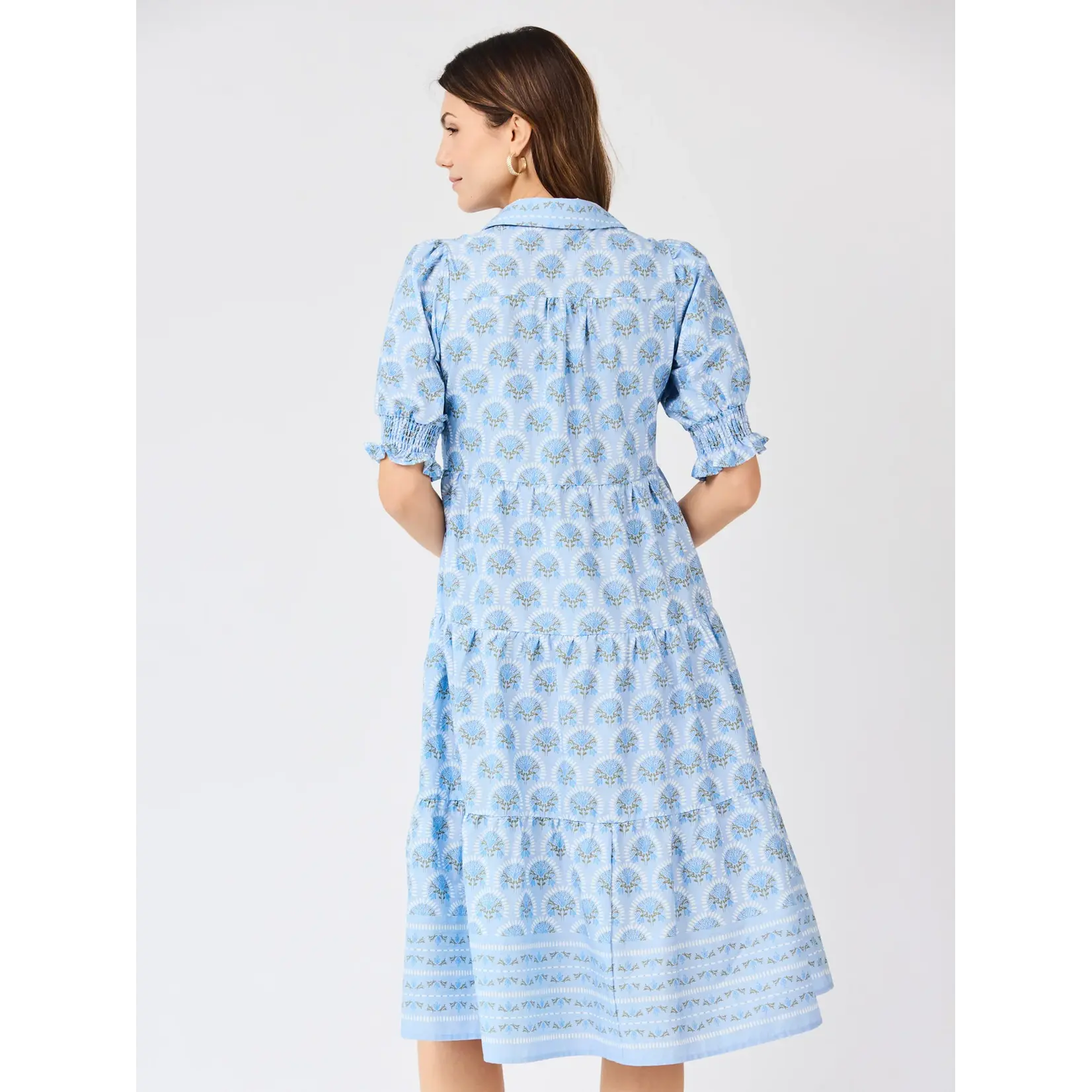 Mary Square Molly Sunshower Flora Blue Dress