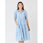Mary Square Molly Sunshower Flora Blue Dress