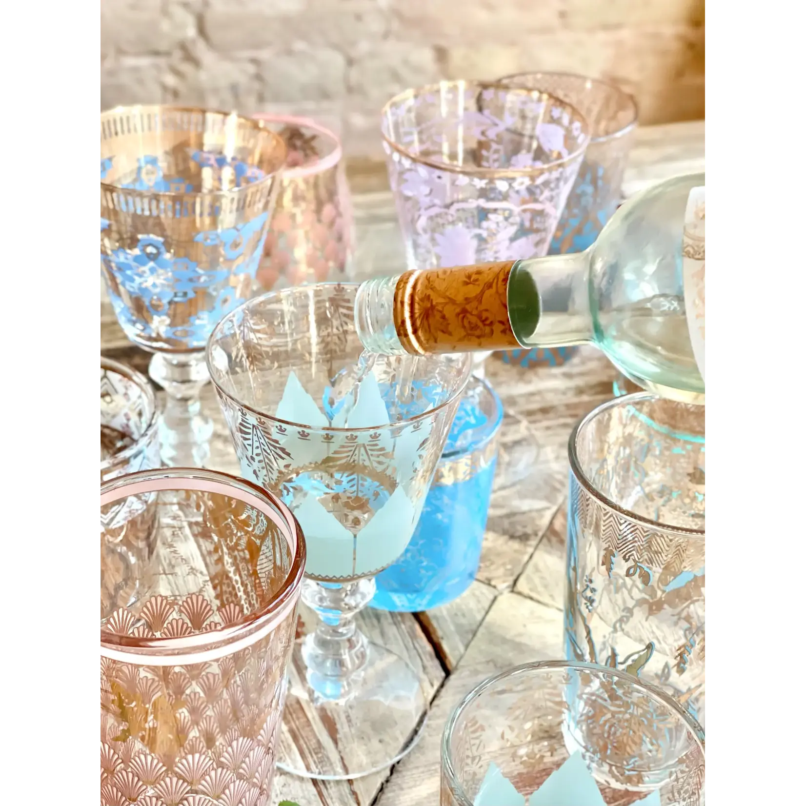 Patina Vie Glass Goblet Aquarius