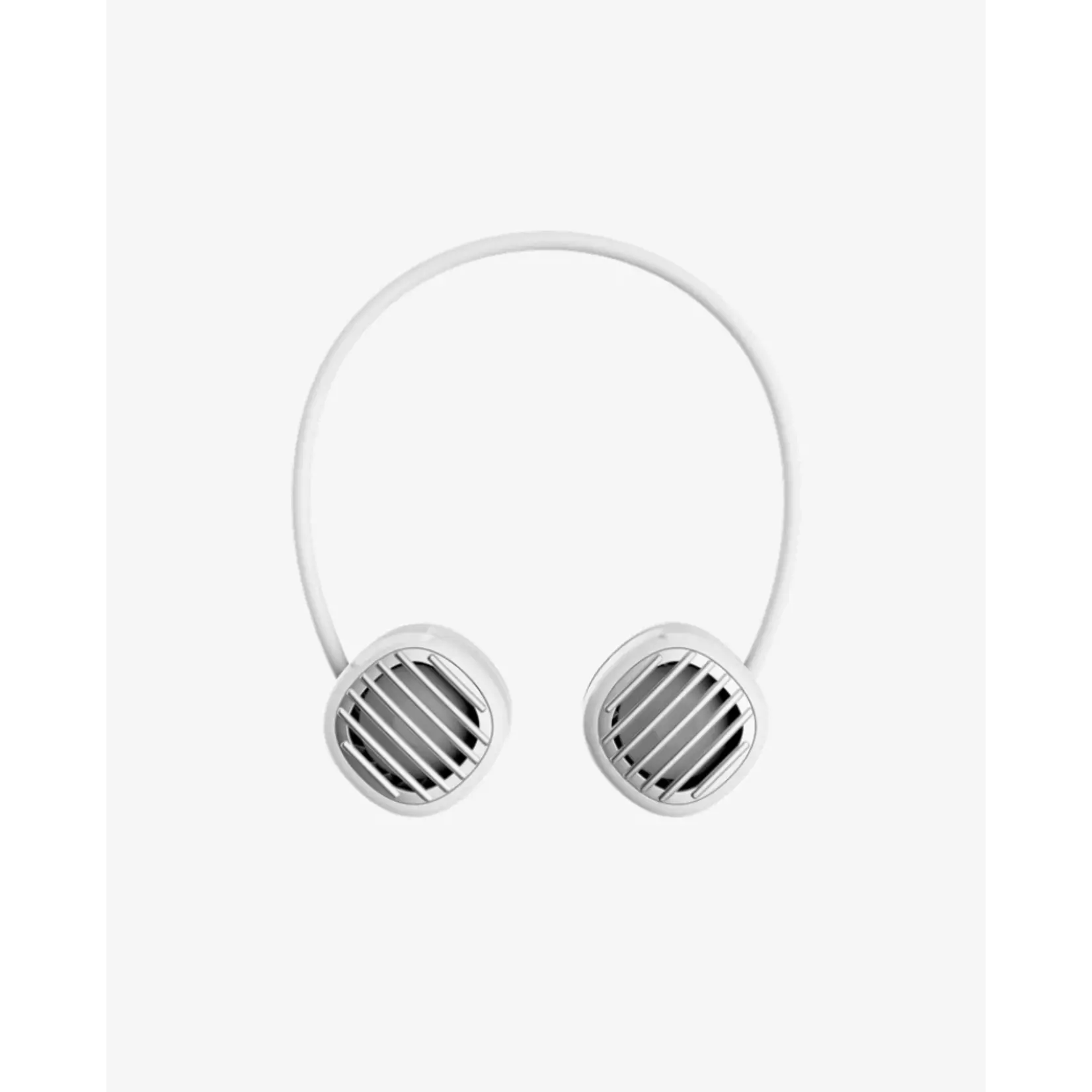 Wireless Express Neck Fan White  & Silver w/Case