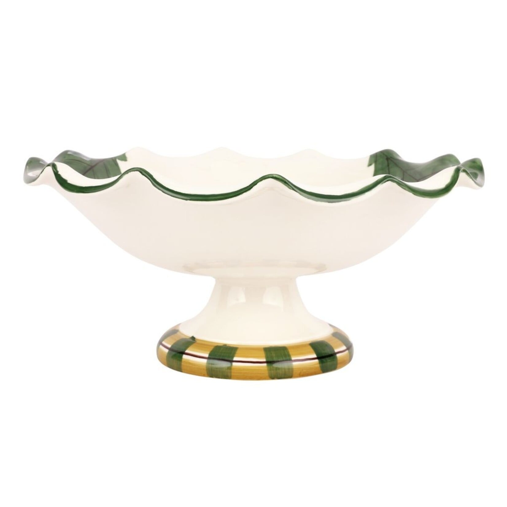 Vietri Old St. Nick Pedestal Fruit Bowl