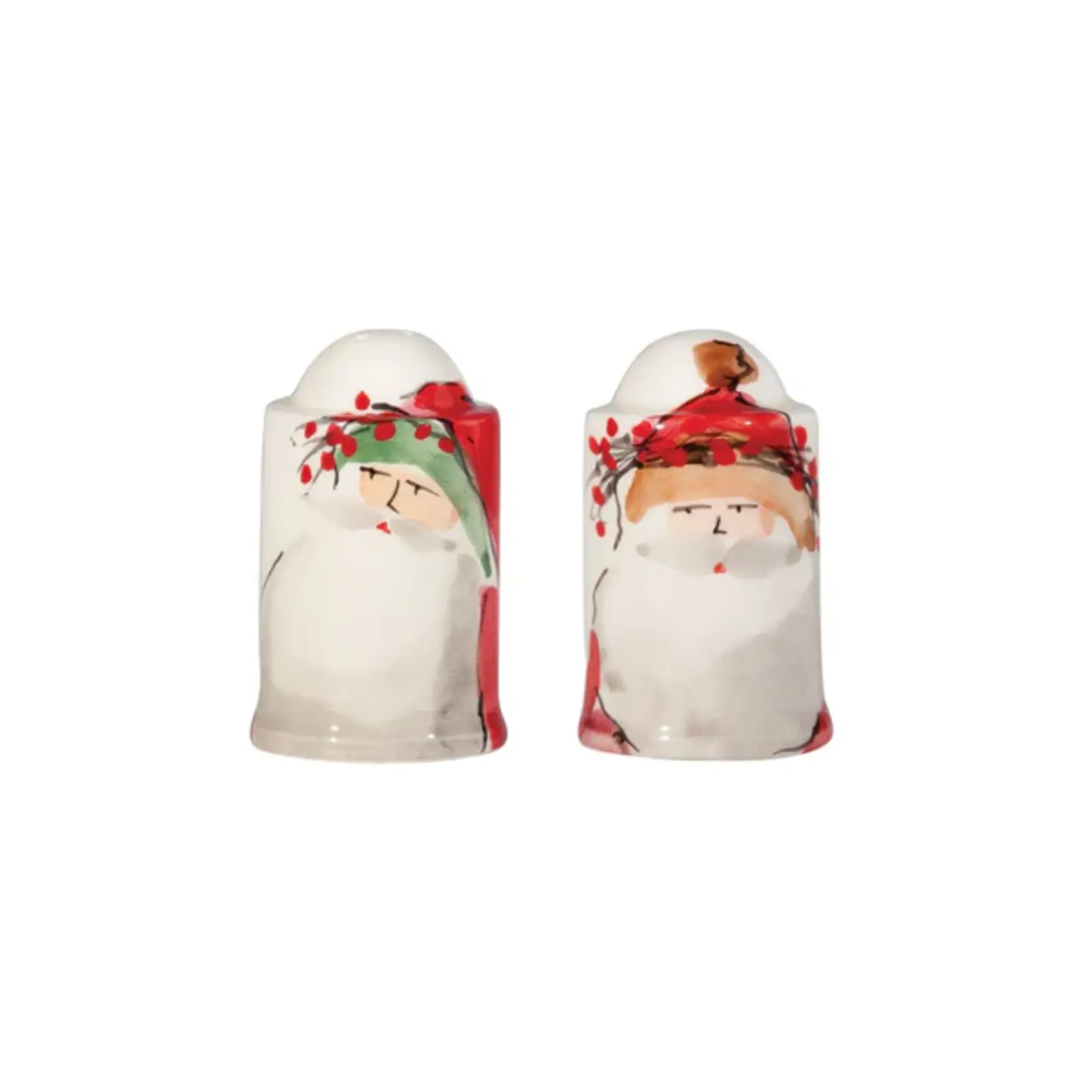 Vietri Old St. Nick Salt & Pepper Set