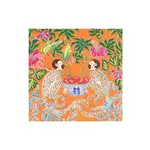 Caspari Monkeys Paper Cocktail Napkins in Orange - 20 Per Package