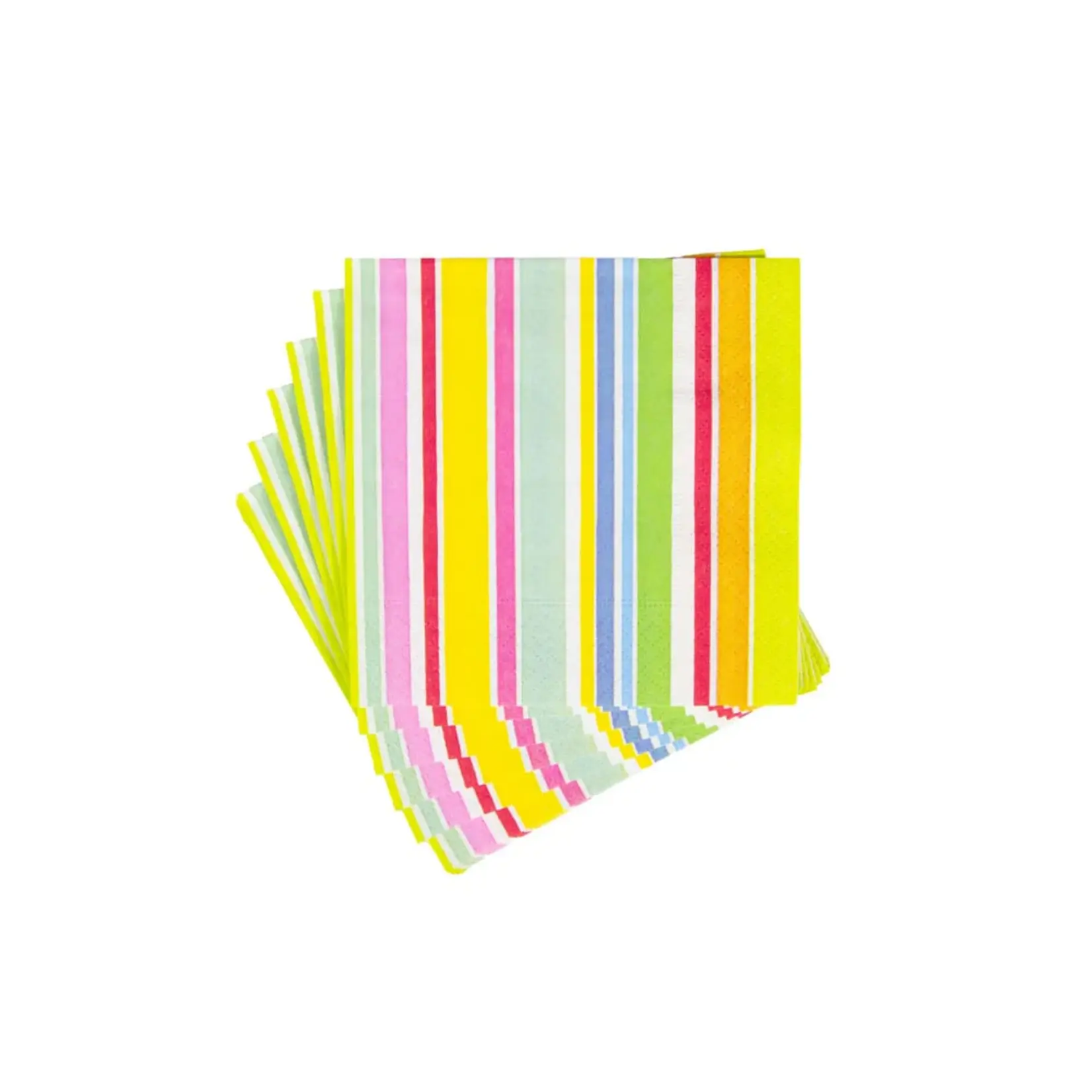 Caspari Cabana Stripe Bright Napkin Cocktail