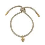 Hart Gold Lurex Bracelet with Mini Heart Yellow gold
