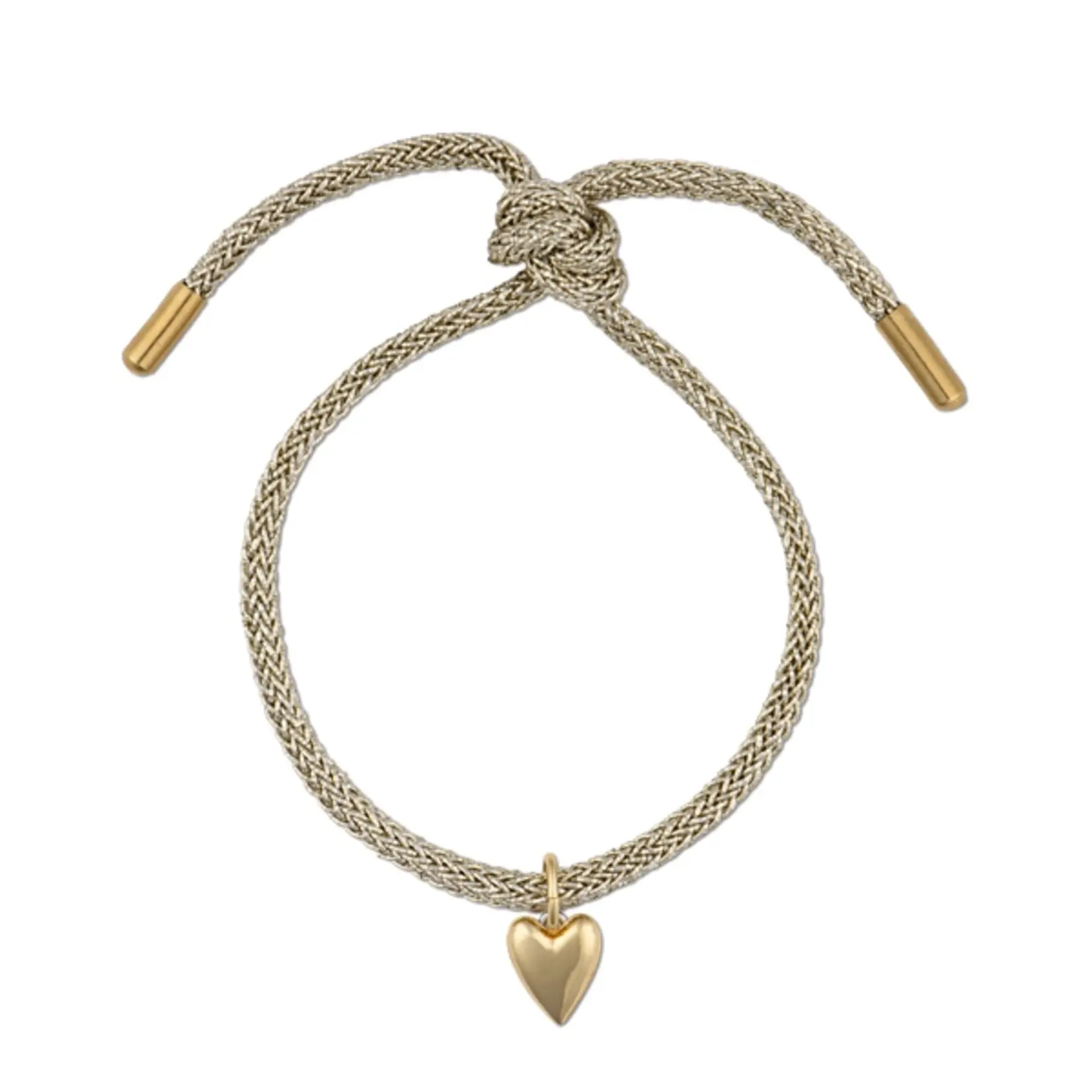 Hart Gold Lurex Bracelet with Mini Heart Yellow gold