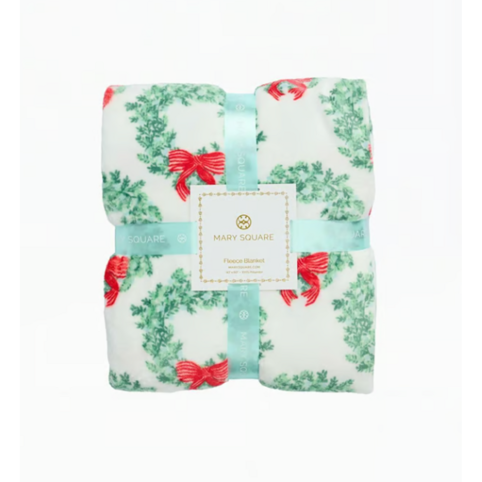 Mary Square Wreath & Ribbon Blanket