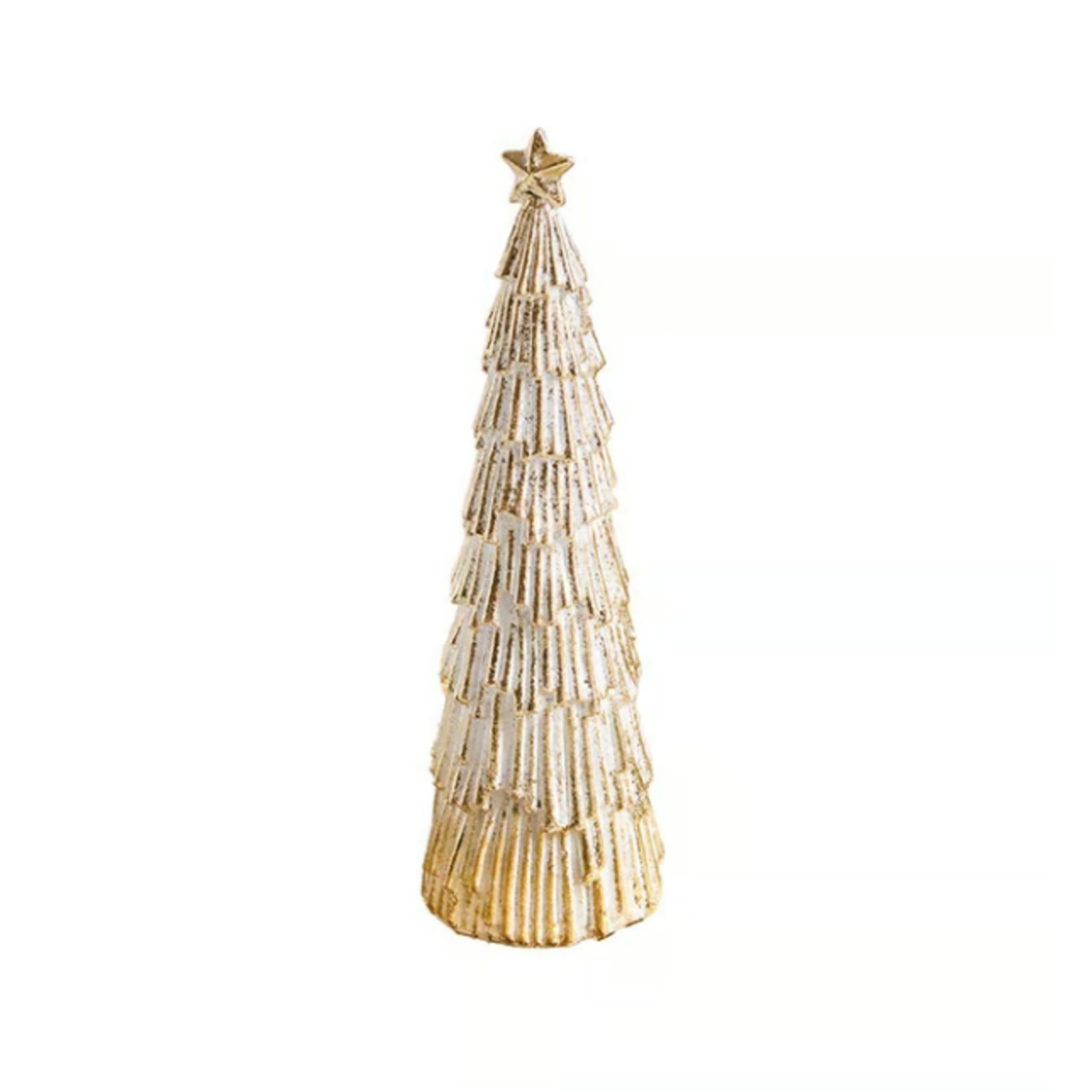 Mary Square Snowy Tree Figurine Large