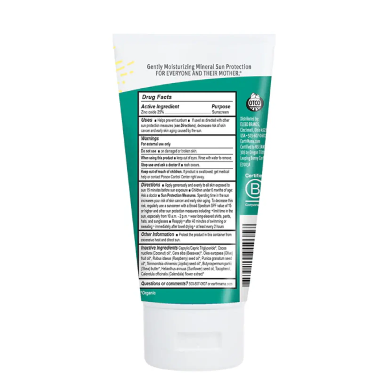 Earth Mama Organics Baby Mineral Sunscreen Lotion SPF 40