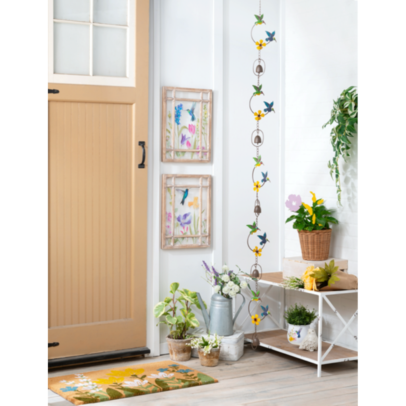 Ganz Colorful Hummingbird Rain Chain with Bells