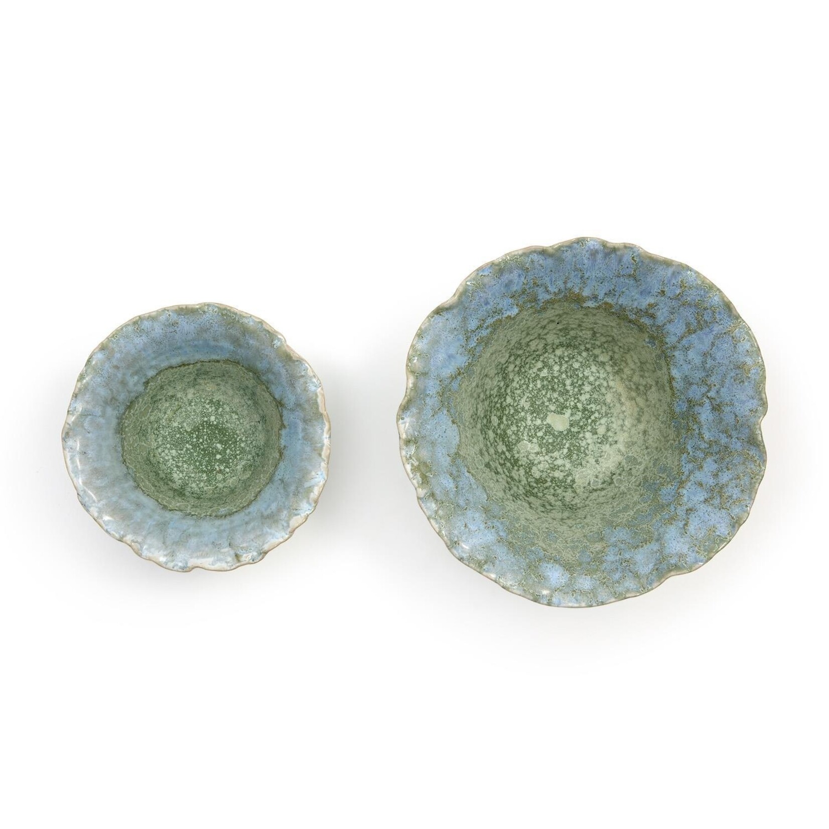 Two's Company Artisanal Reactive Glaze Set of 2 Bowls
