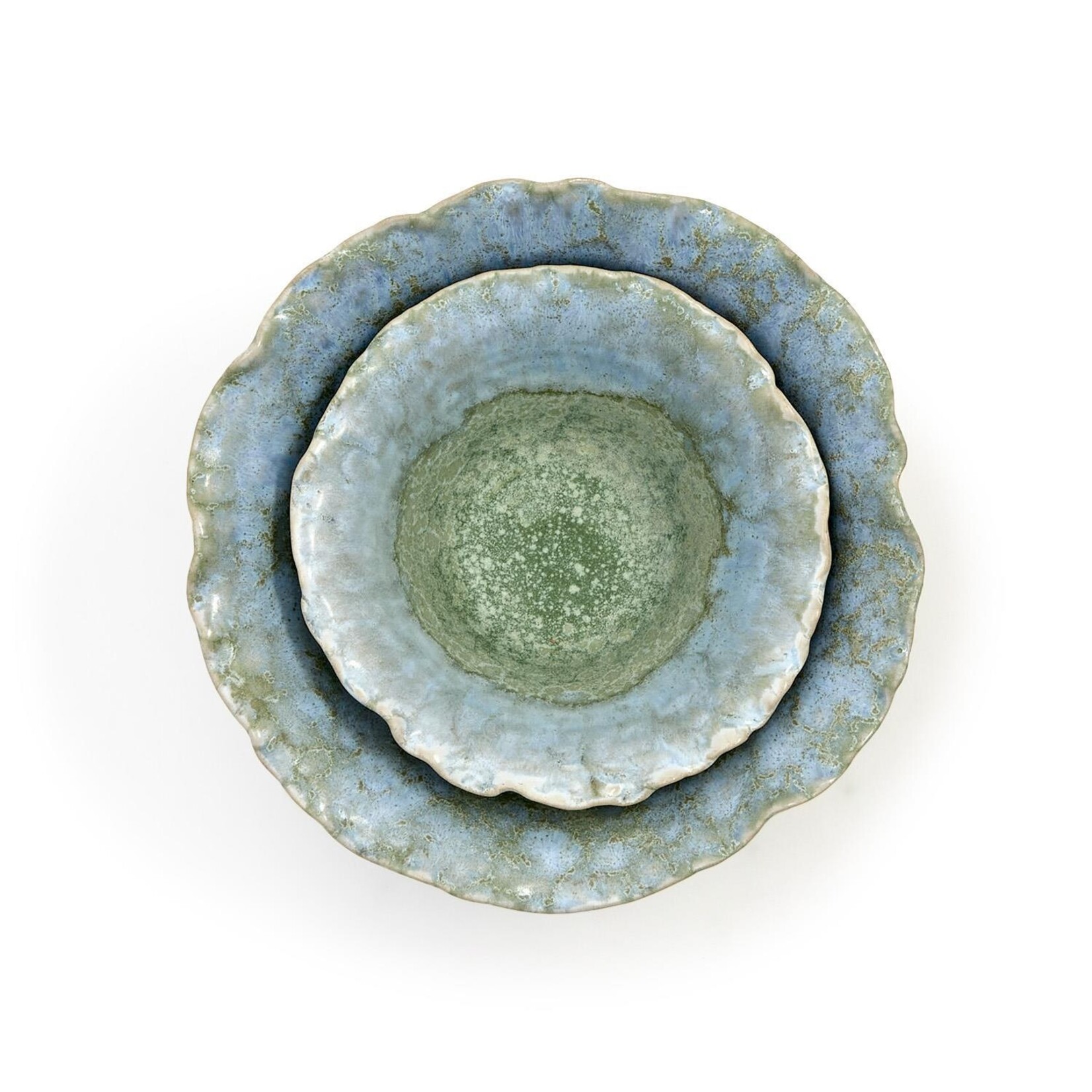 Two's Company Artisanal Reactive Glaze Set of 2 Bowls