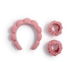 Two's Company Prep and Glow Spa Bubble Headband and Wristband Set Pink