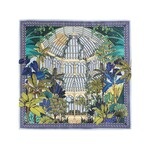 Two's Company Jardin D'Hiver Blue Mini Square Scarf Designed by Wild Paris