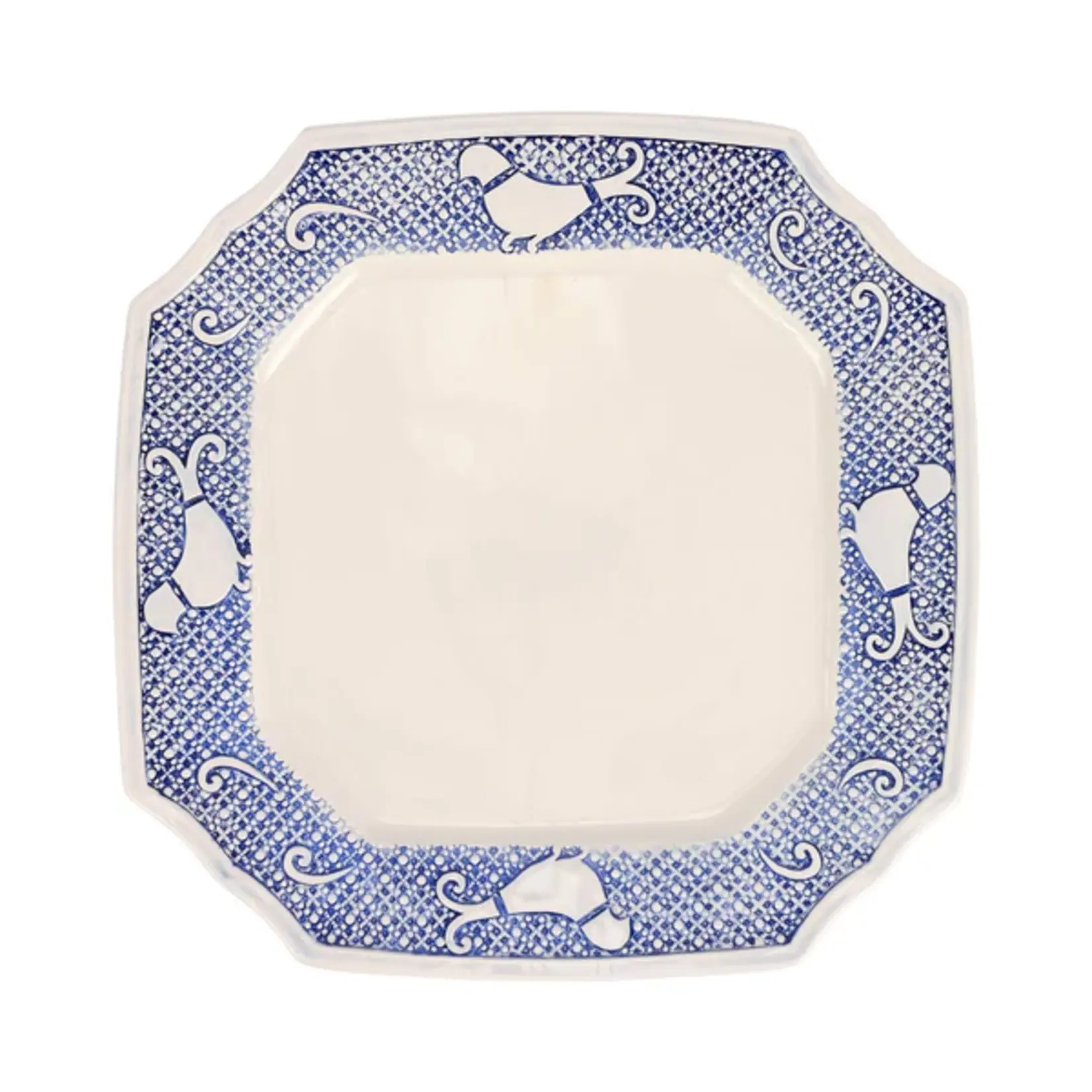 Vietri Uccello Blue Dinner Plate