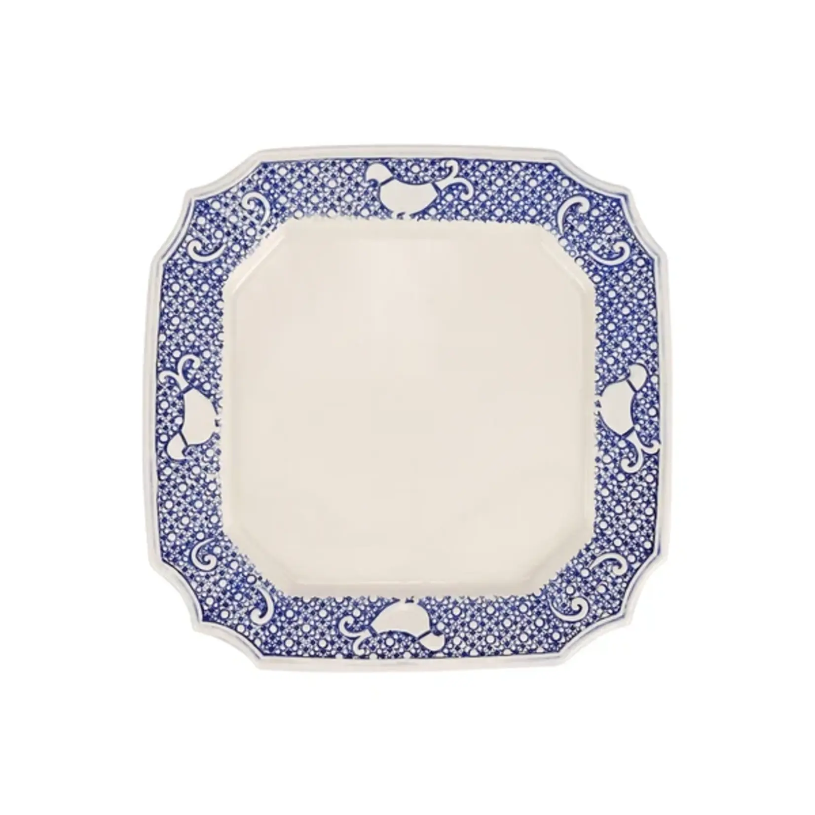 Vietri Uccello Blue Salad Plate