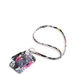 Vera Bradley Zip ID Pouch w/Breakaway Lanyard Poppy Fields