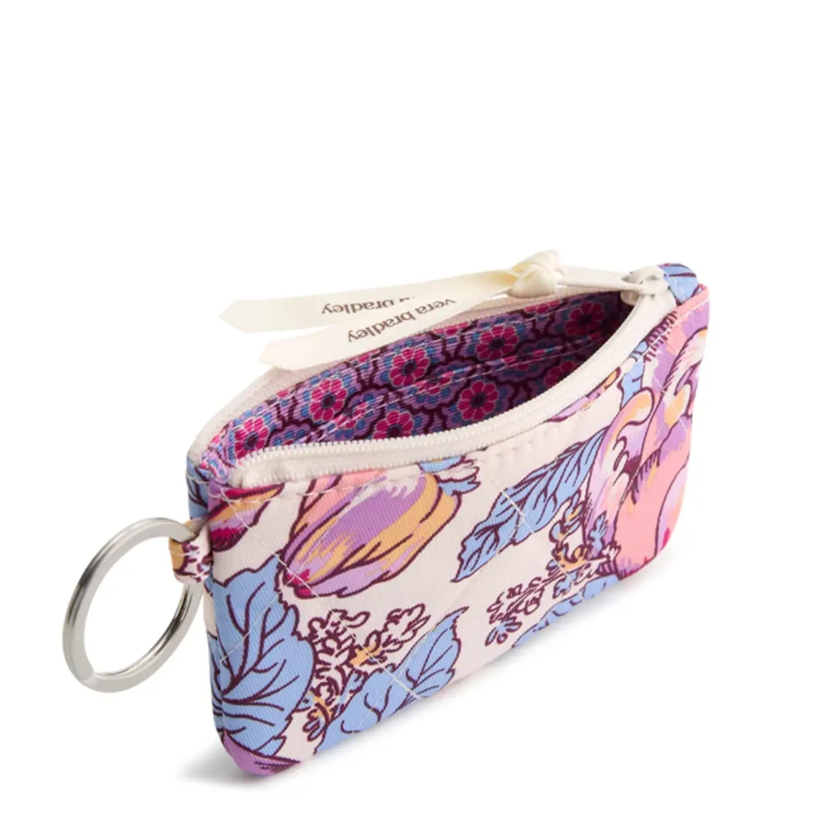 Vera Bradley Zip ID Pouch w/Breakaway Lanyard Cabbage Roses