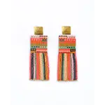 Mayana Designs Co. Striped Knit Fringe Earrings Sweet Escape