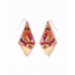 Mayana Designs Co. Kaleidoscope Kite Earrings Pink/Orange