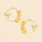 Scout Jewerly Refined Icon Earring Hummingbird Hoop/Gold