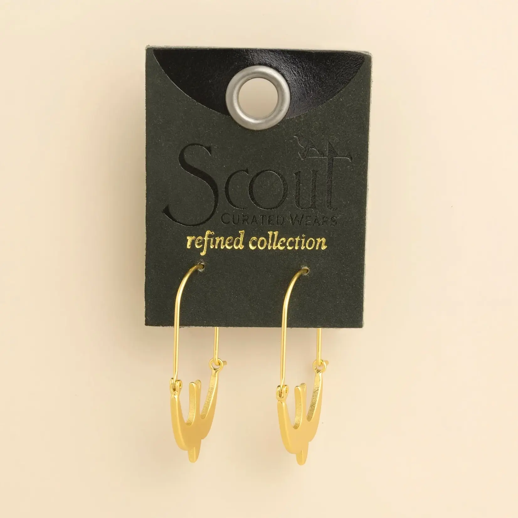 Scout Jewerly Refined Icon Earring Swallow Hoop/Gold