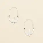 Scout Jewerly Refined Icon Earring Swallow Hoop/Silver