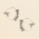 Scout Jewerly Refined Icon Earring Hummingbird Hoop/Silver