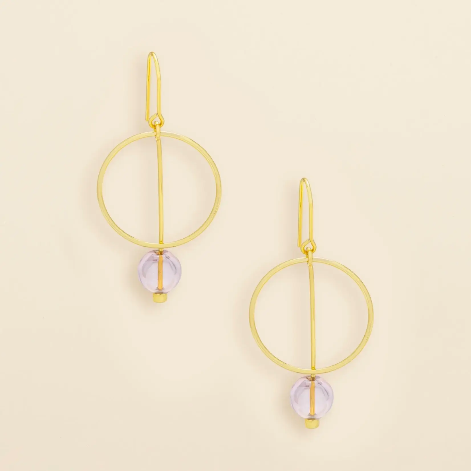 Scout Jewerly Refined Glass Drop Earrings Pink/Gold