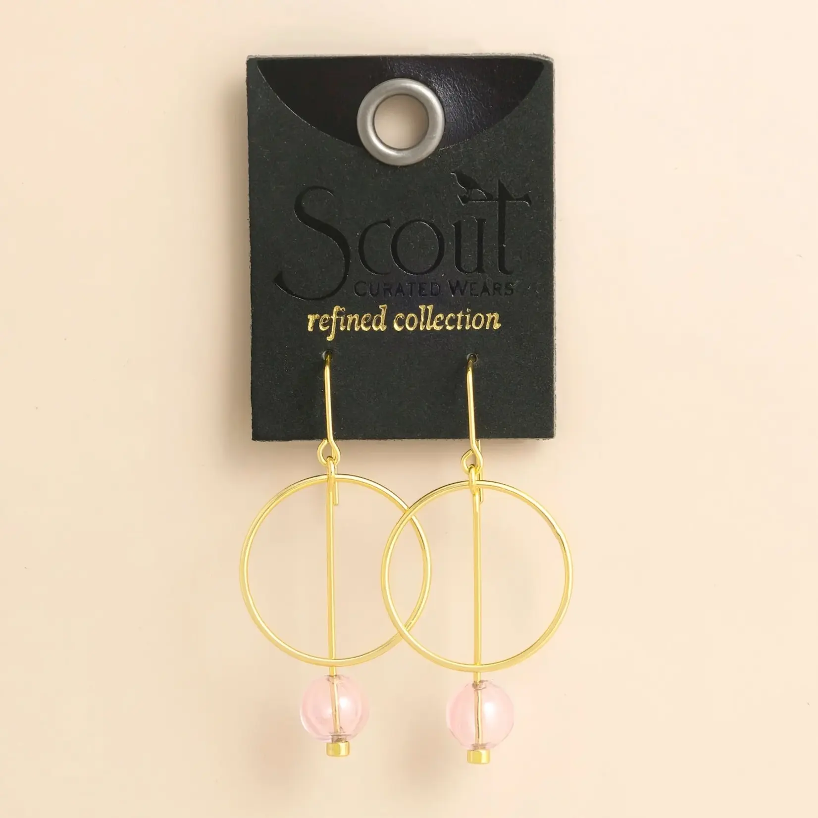 Scout Jewerly Refined Glass Drop Earrings Pink/Gold