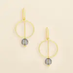 Scout Jewerly Refined Glass Drop Earrings Smoke/Gold