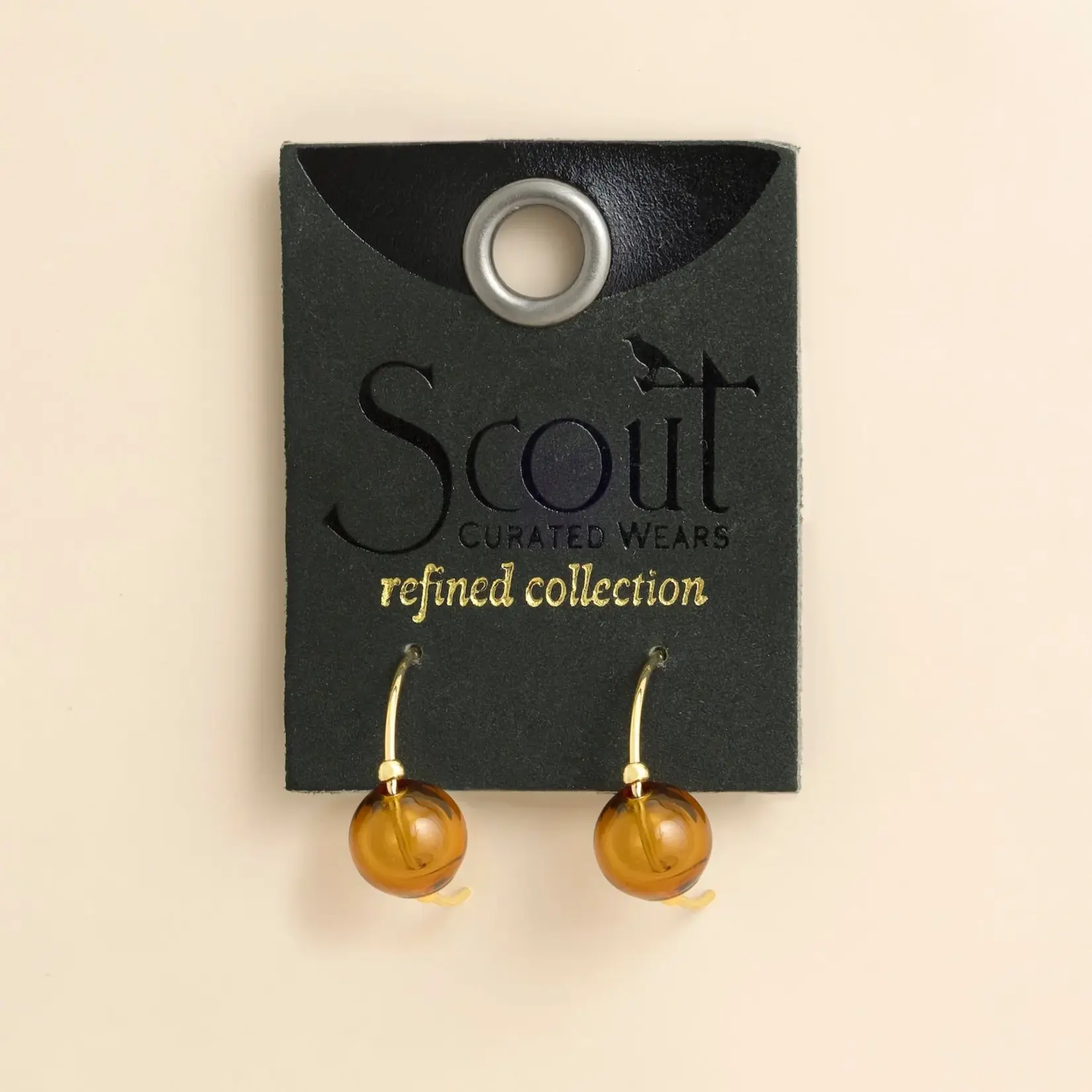 Scout Jewerly Refined Glass Hoop Topaz/Gold