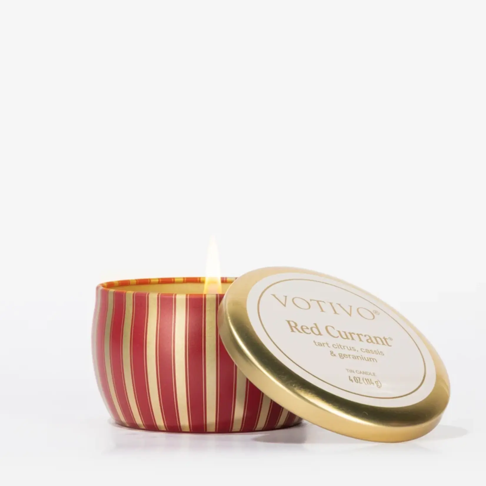 Votivo Red Currant Holiday Tin Candle
