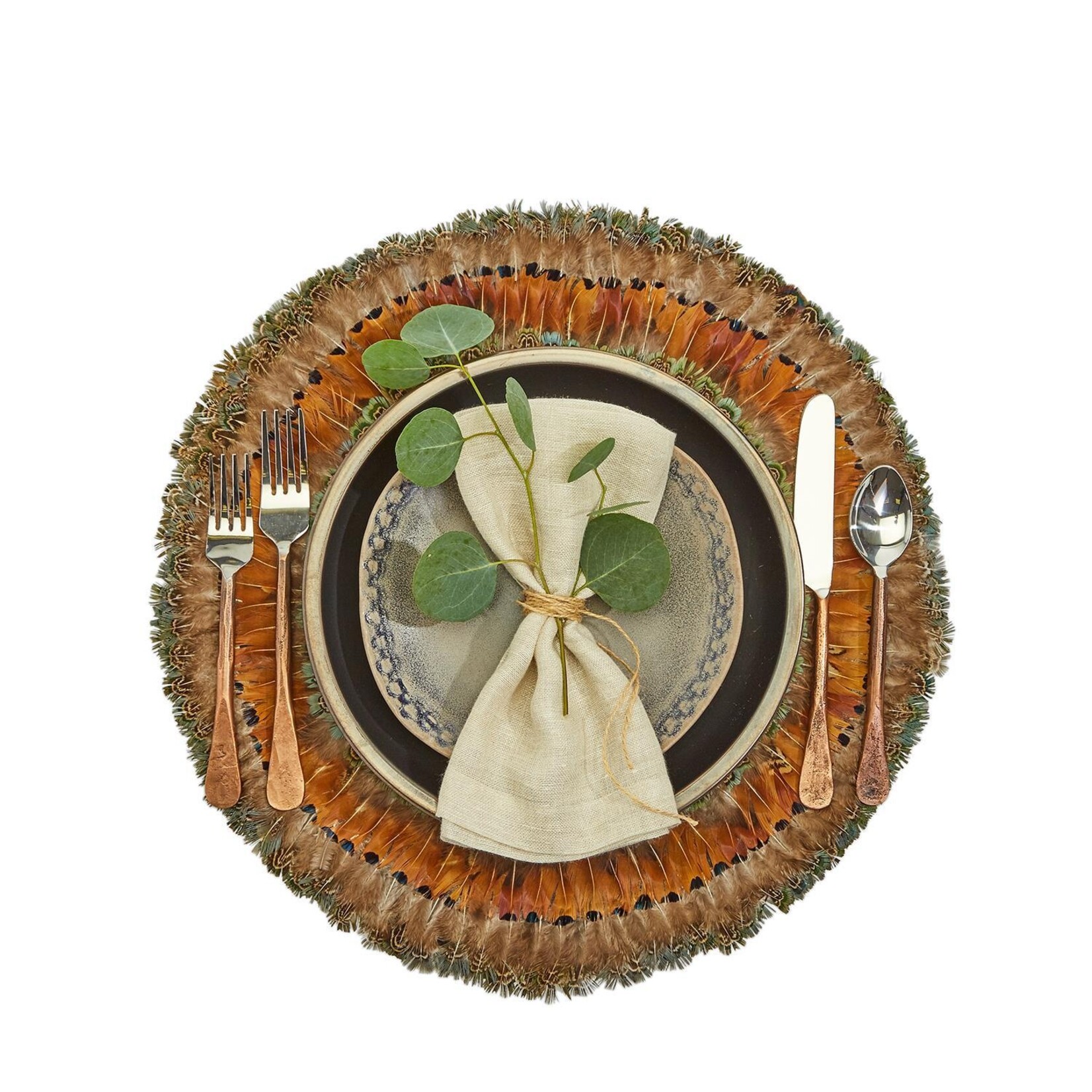 Two's Company Pheasant Park Decorative Placemats
