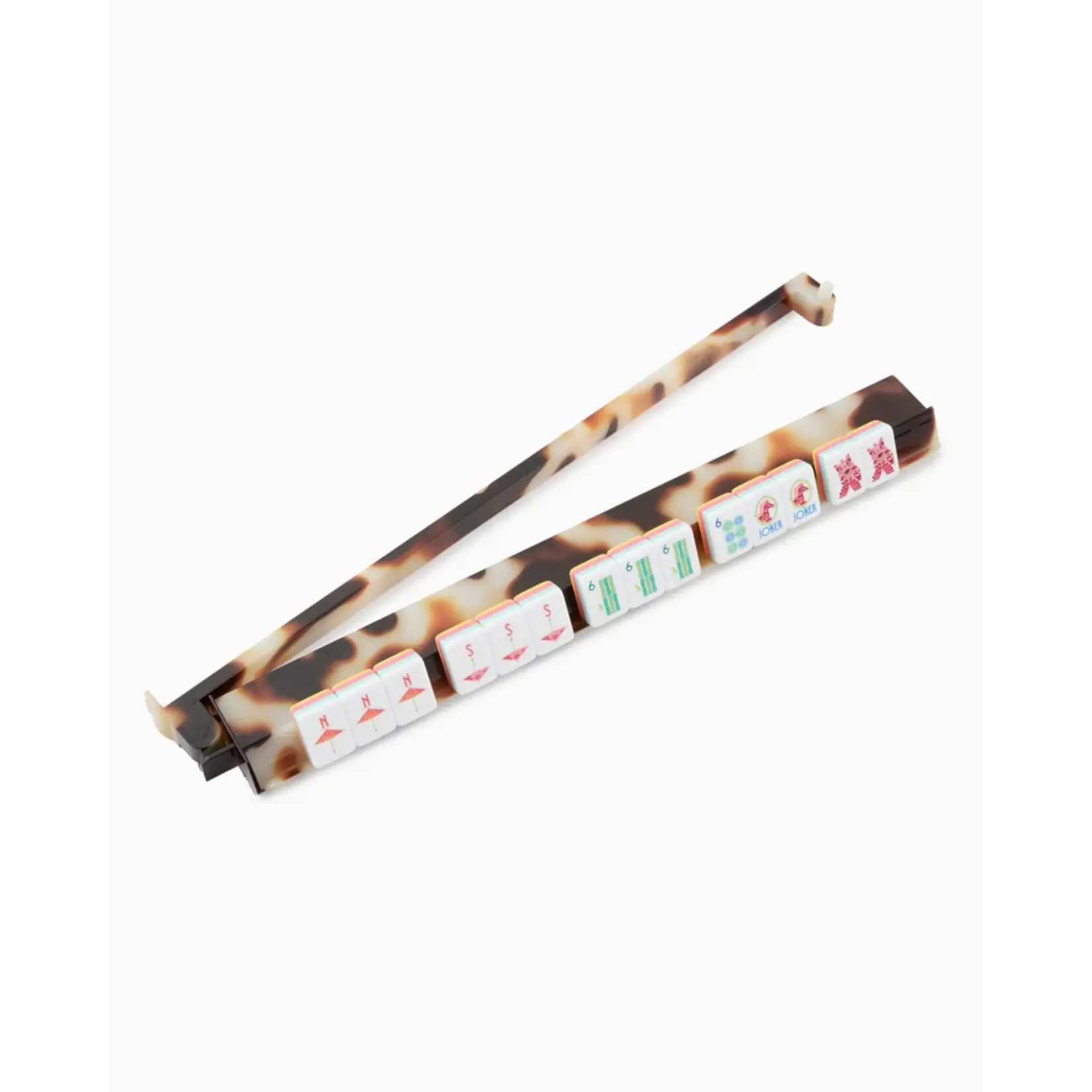 Oh My Mahjong Blond Tortoise Rack & Pusher Set