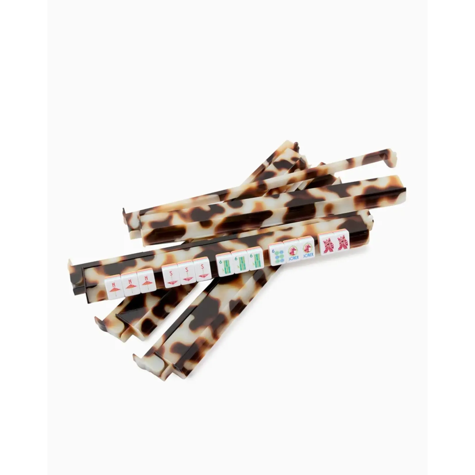Oh My Mahjong Blond Tortoise Rack & Pusher Set