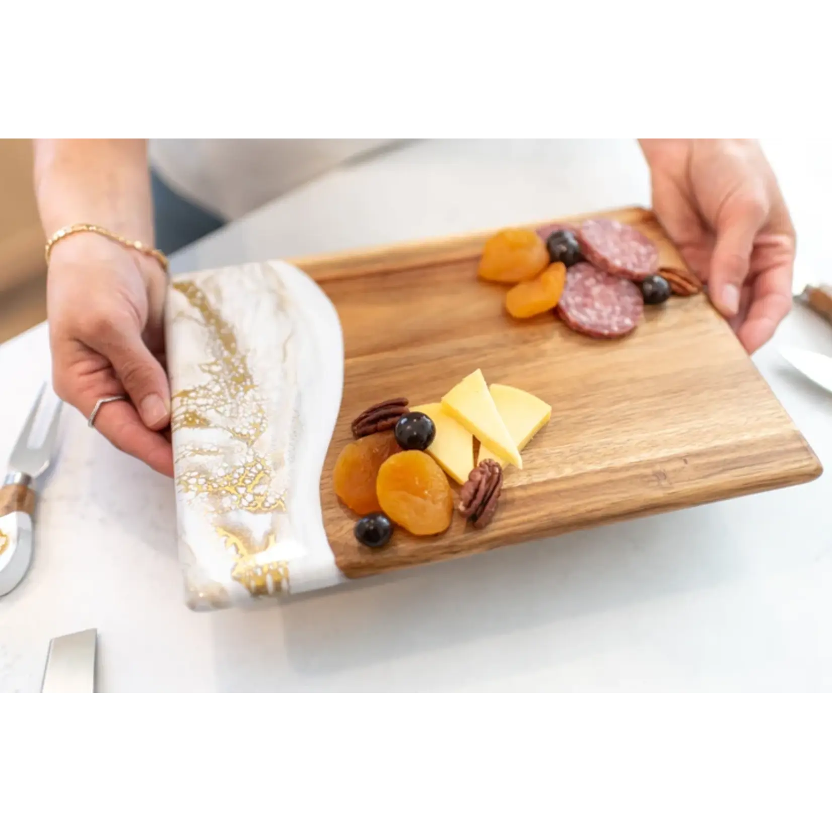 Lynn & Liana Designs Acacia Date Night Board Gold Quartz