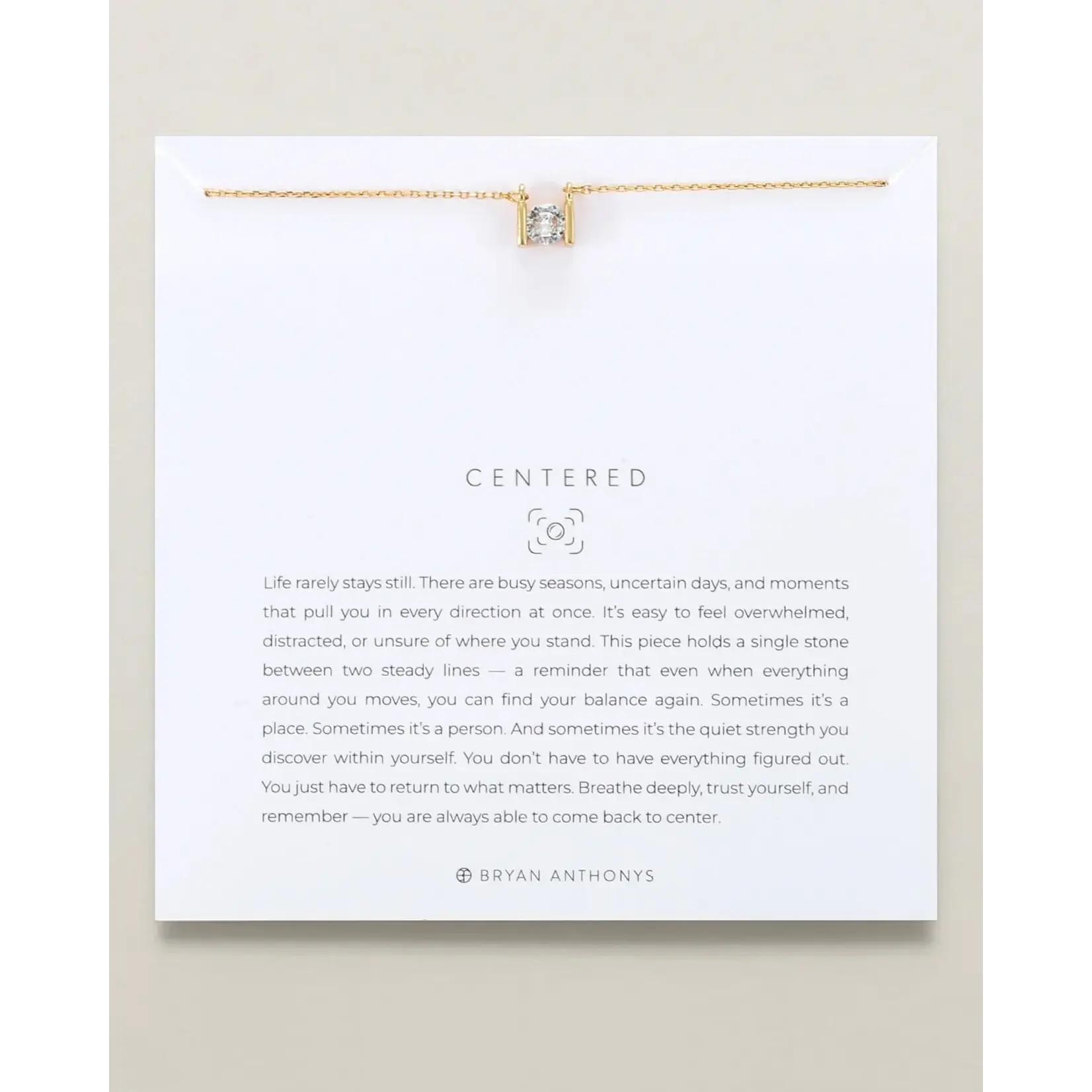 Bryan Anthonys Centered Necklace Gold