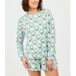 Mary Square Annie PJ Wreath & Ribbon Long Sleeve Short Set