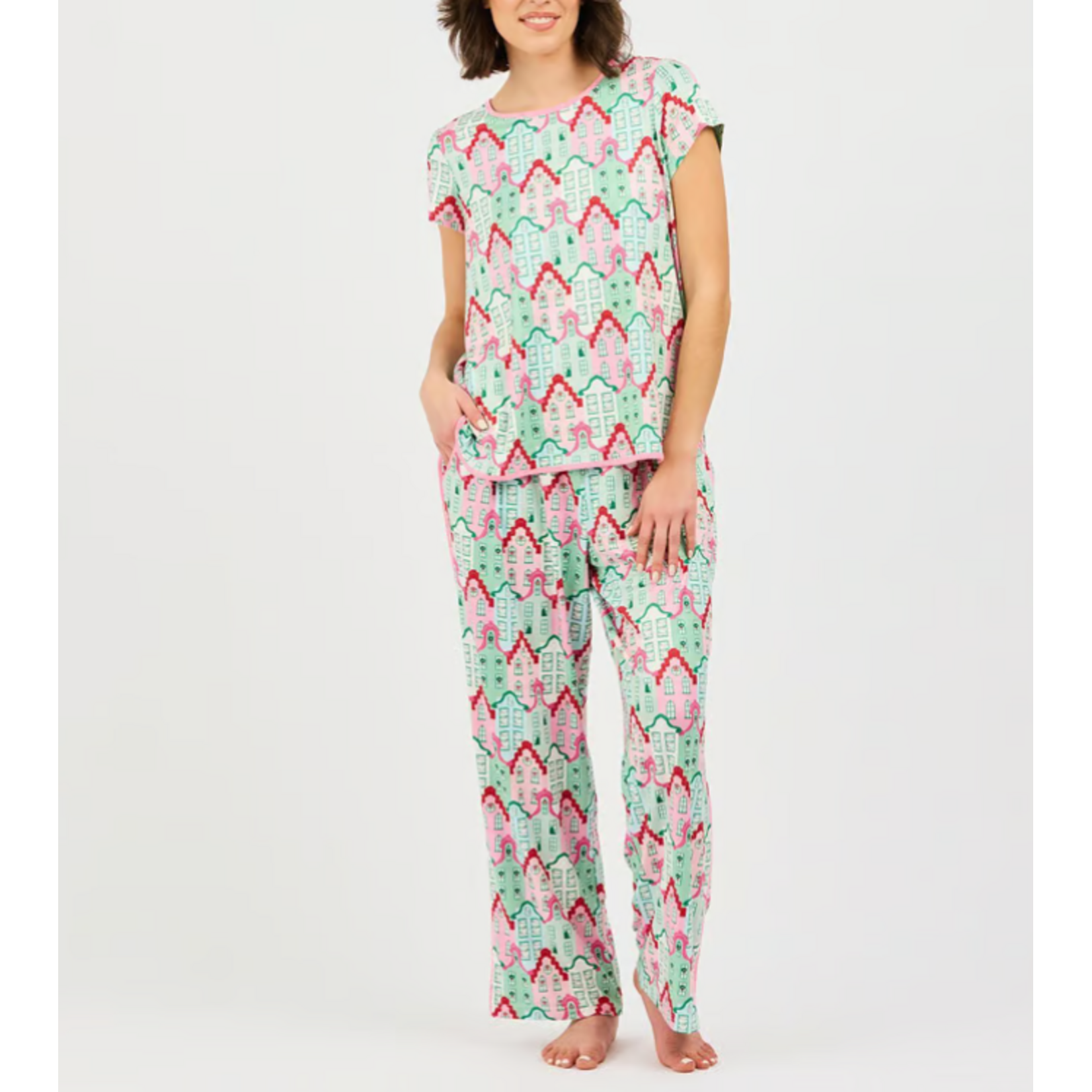 Mary Square Melody PJ Tinsel Town Short Sleeve Long Pant