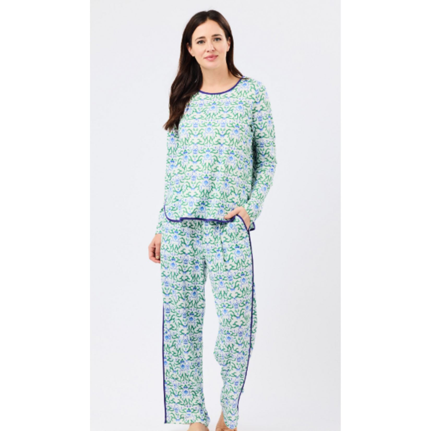 Mary Square Melody PJ Garland Tapestry Long Sleeve Long Pant